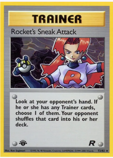 Rocket's Sneak Attack (72/82) 1st Edition