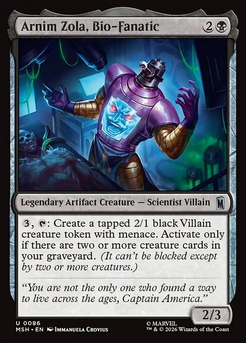 Arnim Zola, Bio-Fanatic [ #0086 ] (MSH-U)