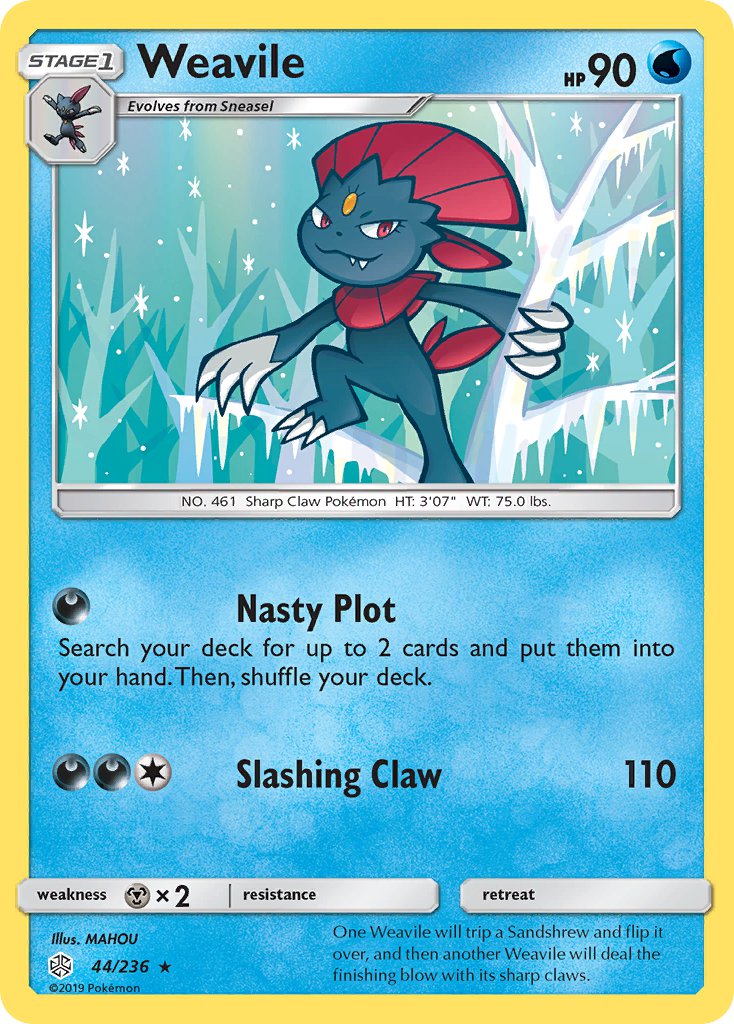 Weavile - 044/236 (CEC) Rare - Near Mint