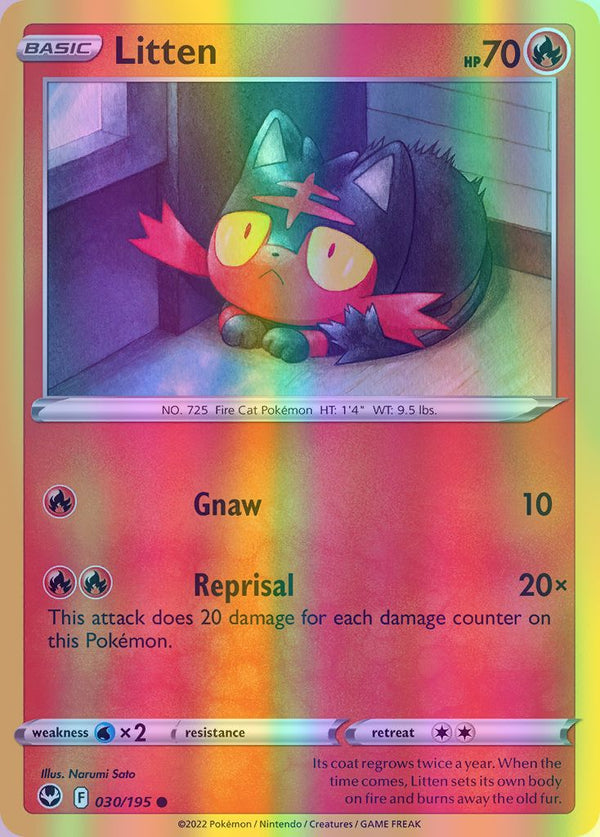 Litten - 030/195 (SWSH12) Common - Near Mint Reverse Holofoil