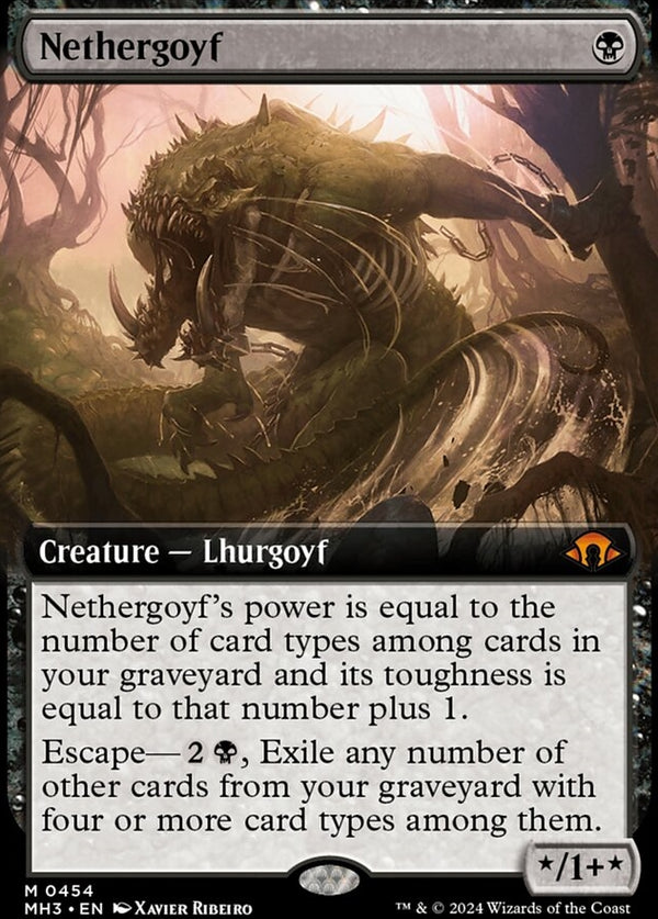 Nethergoyf [#0454 Extended Art] (MH3-M-FOIL)