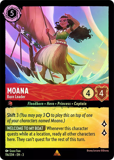 Moana - Born Leader (Into the Inklands 116/204) Rare - Near Mint Cold Foil