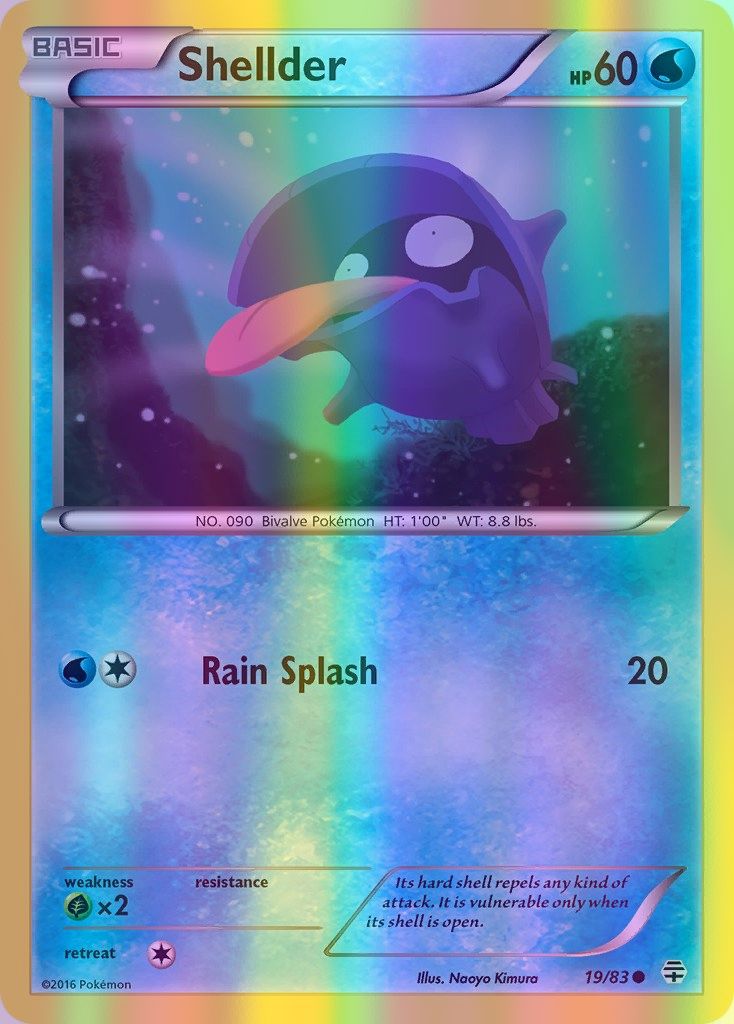 Shellder - 019/083 (GEN) Common - Near Mint Reverse Holofoil