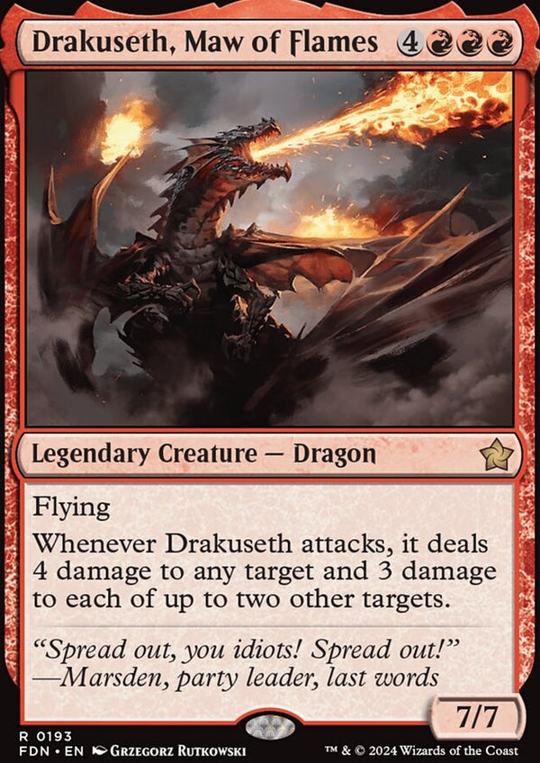 Drakuseth, Maw of Flames [#0193] (FDN-R-FOIL)