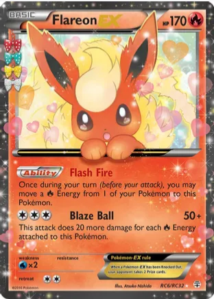 Flareon EX - RC6/RC32 (GEN:RC) Ultra Rare - Near Mint Holofoil