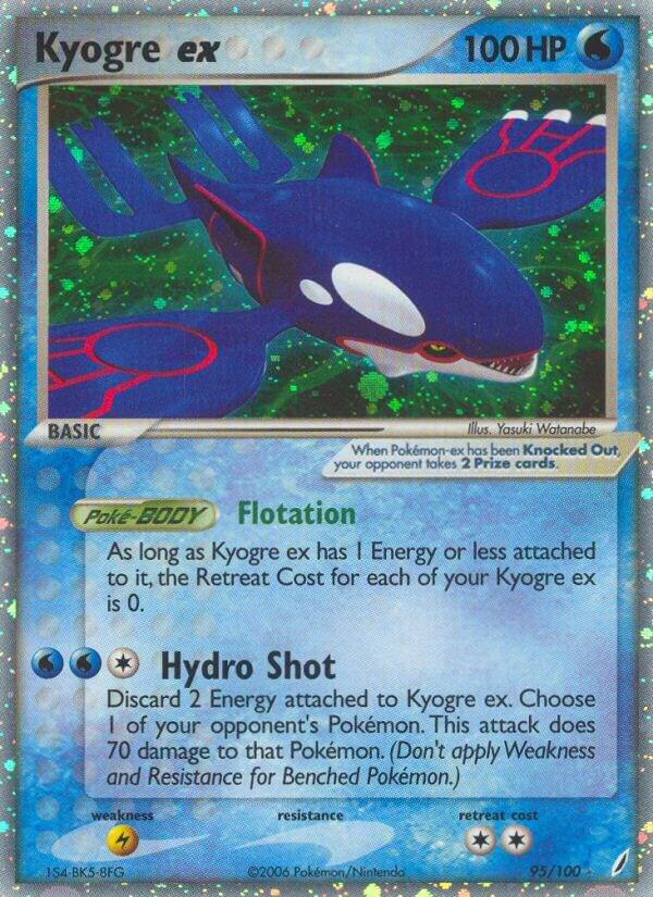 Kyogre ex - 95/100 (CG) Ultra Rare - Heavy Play Holofoil