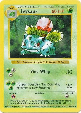 Ivysaur - 030/102 (BSS) Uncommon - Light Play Unlimited