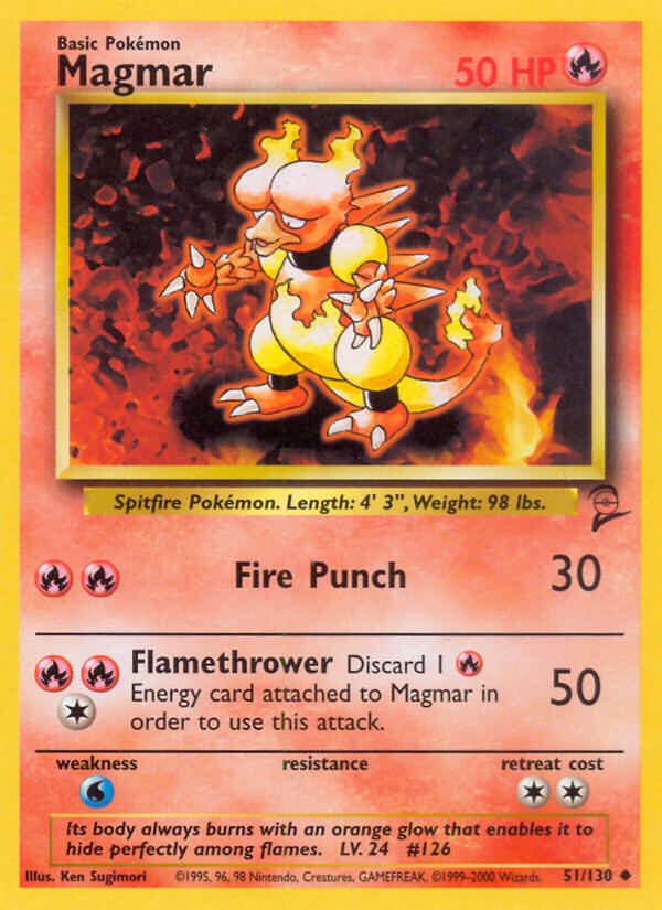 Magmar - 051/130 (BS2) Uncommon - Near Mint