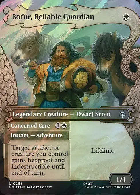 Bofur, Reliable Guardian // Concerted Care [ #0251 Showcase Dragon Hoard Frame Surge Foil ] (HOB-U)