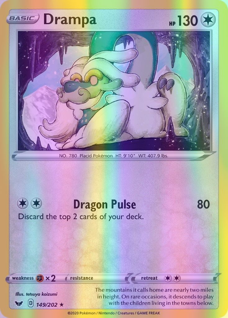 Drampa - 149/202 (SWSH01) Rare - Near Mint Reverse Holofoil