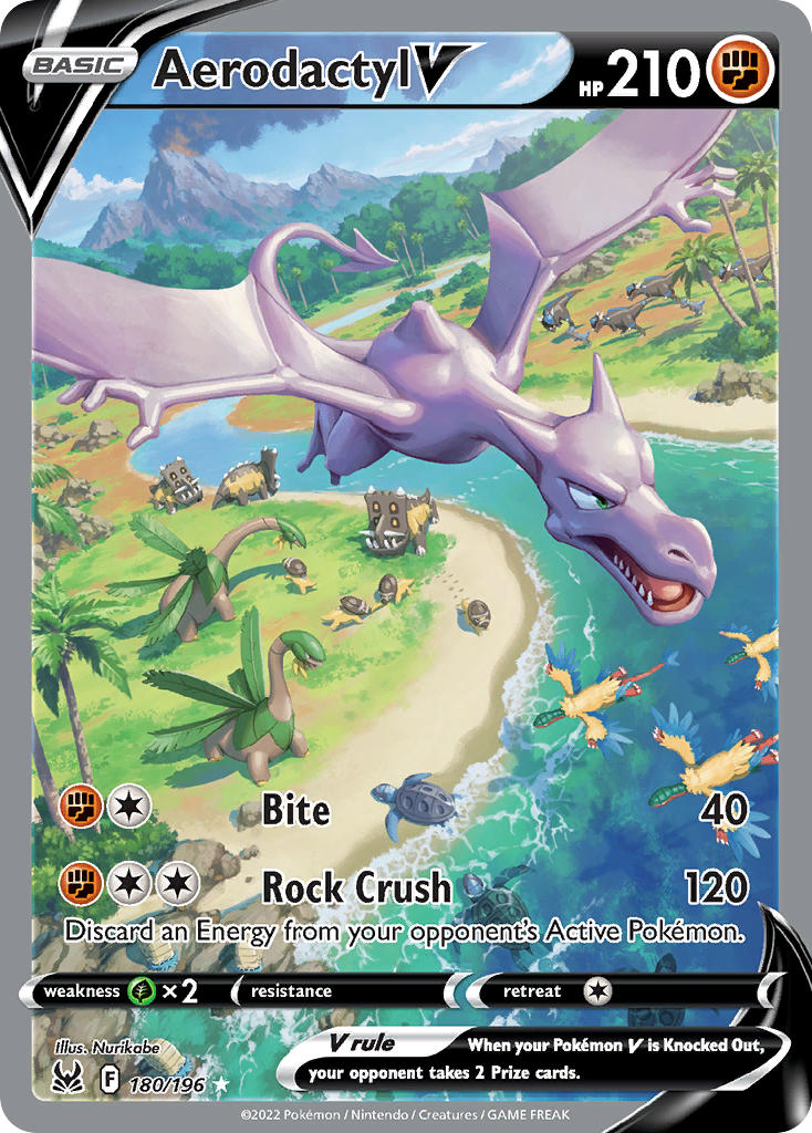 Aerodactyl V (Alternate Full Art) - 180/196 (SWSH11) Ultra Rare - Near Mint Holofoil