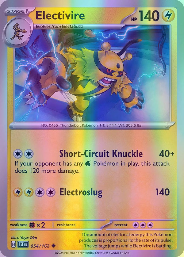 Electivire - 054/162 (TEF) Uncommon - Near Mint Reverse Holofoil