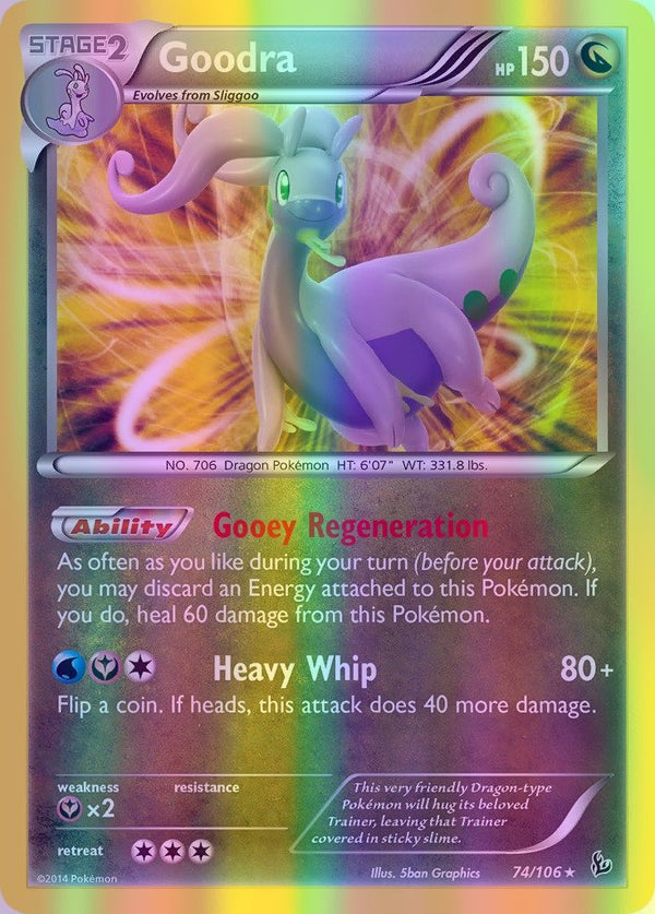 Goodra - 074/106 (FLF) Holo Rare - Near Mint Reverse Holofoil