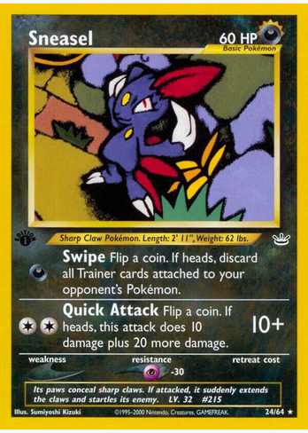 Sneasel 24/64 (N3) Rare - Light Play Unlimited