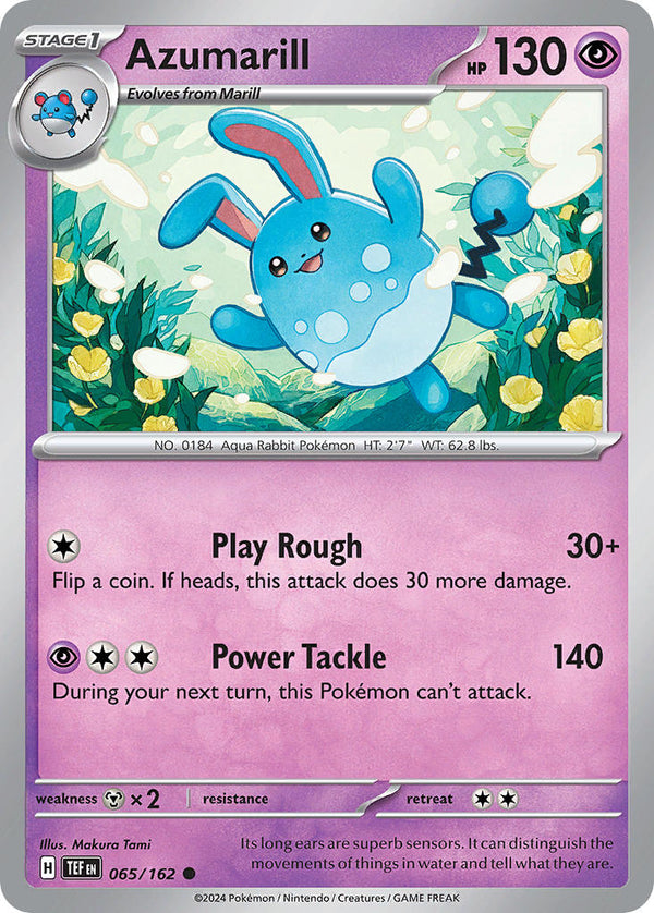 Azumarill - 065/162 (TEF) Common - Near Mint