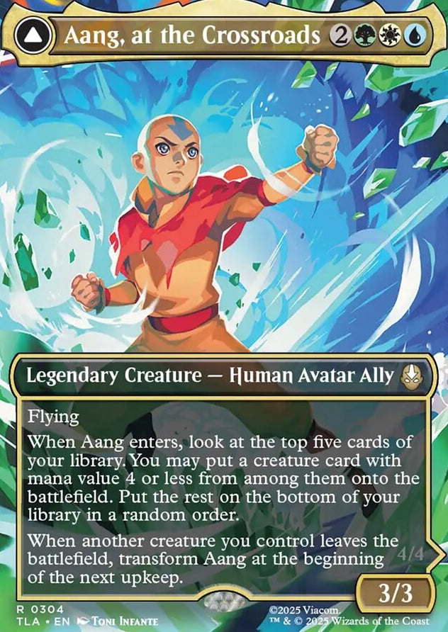 Aang, at the Crossroads // Aang, Destined Savior [ #0304 Borderless ] (TLA-R)