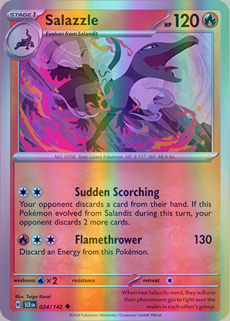 Salazzle - 024/142 (SCR) Uncommon - Near Mint Reverse Holo