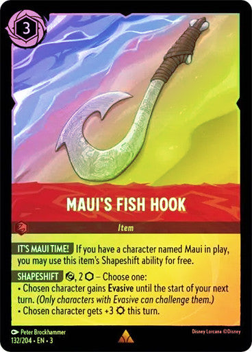 Maui's Fish Hook (Into the Inklands 132/204) Rare - Near Mint Cold Foil