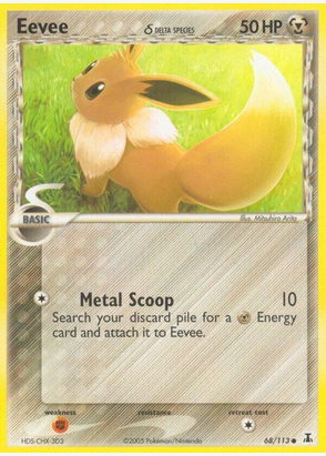 Eevee - 068/113 (DS) Common - Damaged