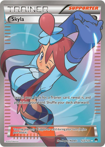 Skyla - 122/122 (BKP) Ultra Rare - Damaged Holofoil