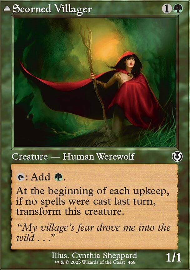 Scorned Villager // Moonscarred Werewolf [ #0468 Retro Frame ] (INR-C)