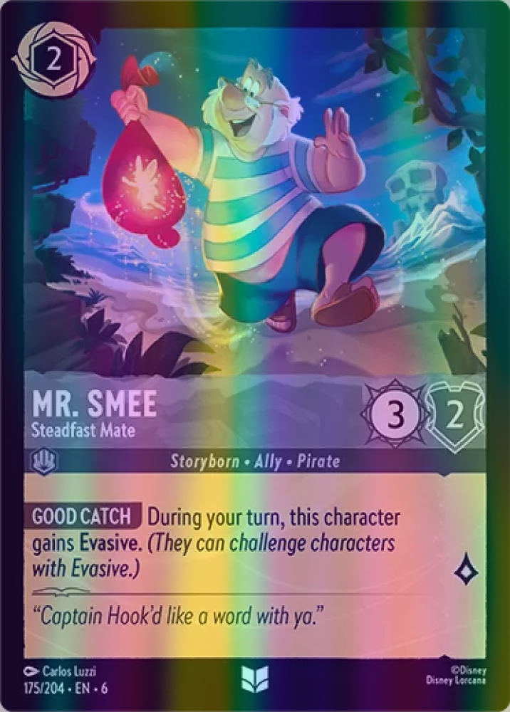 Mr. Smee - Steadfast Mate (Azurite Sea 175/204) Uncommon - Near Mint Cold Foil