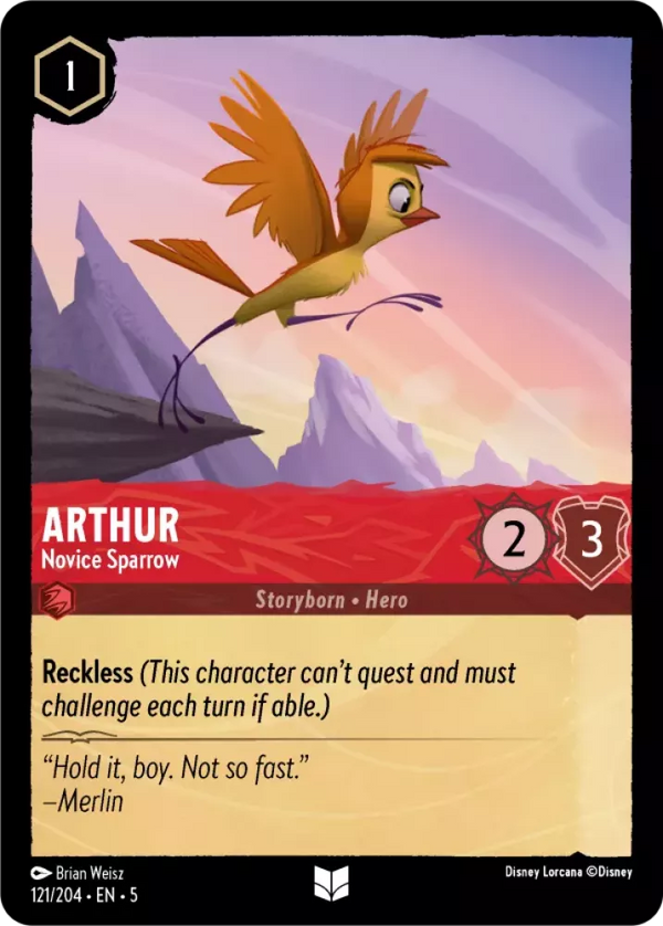 Arthur - Novice Sparrow (Shimmering Skies 121/204) Uncommon - Near Mint