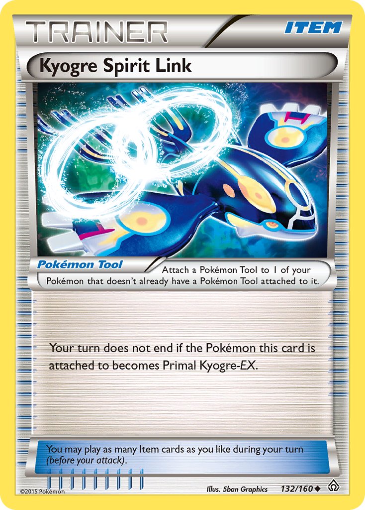 Kyogre Spirit Link - 132/160 (PRC) Uncommon - Near Mint