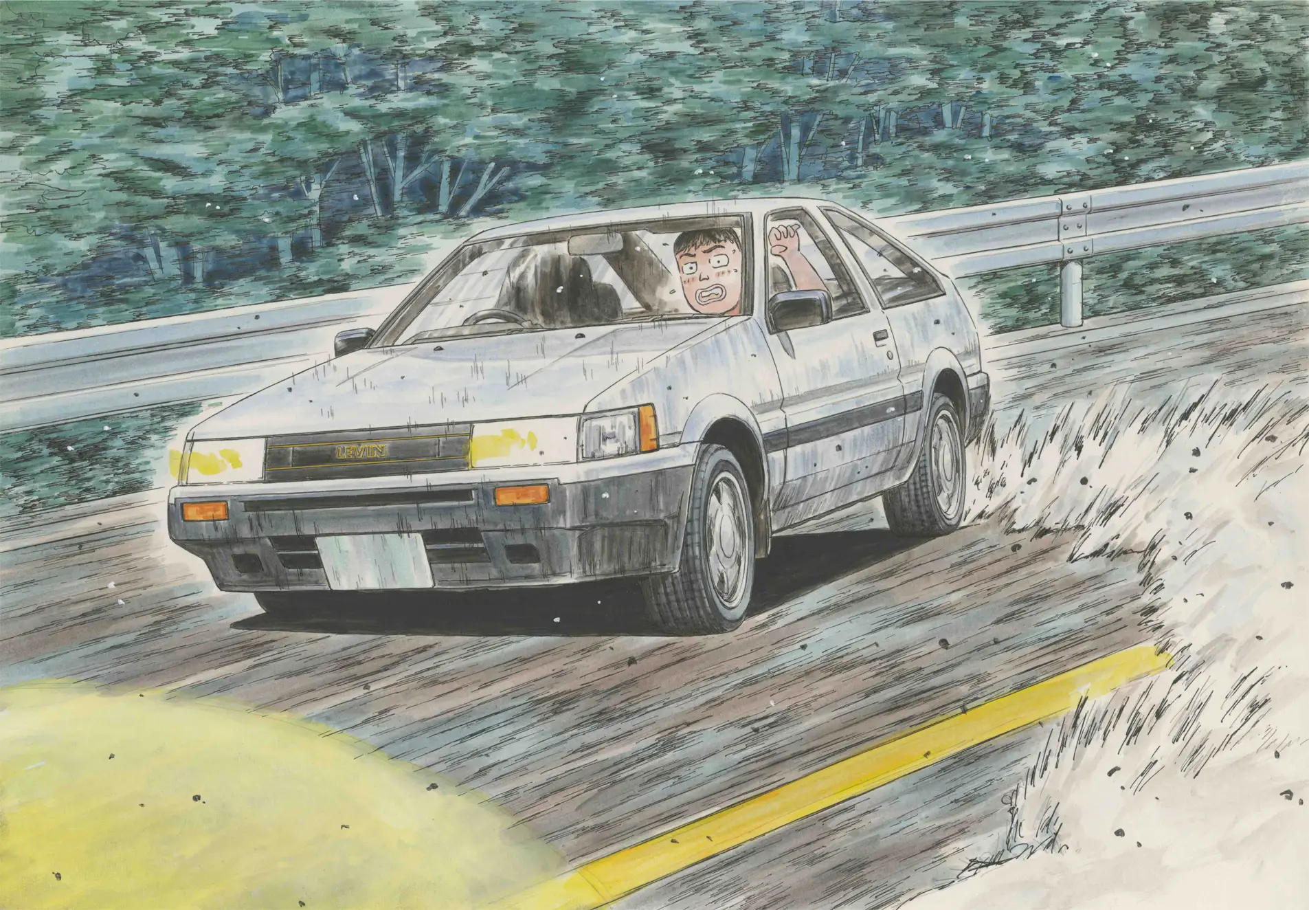 Initial D: AE85 Levin Itsuki Takeuchi Model Kit
