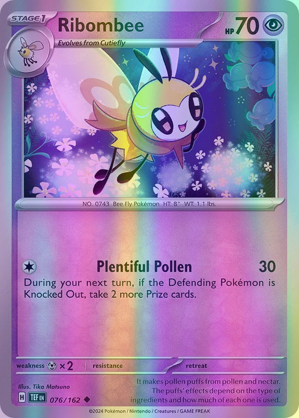 Ribombee - 076/162 (TEF) Uncommon - Near Mint Reverse Holofoil