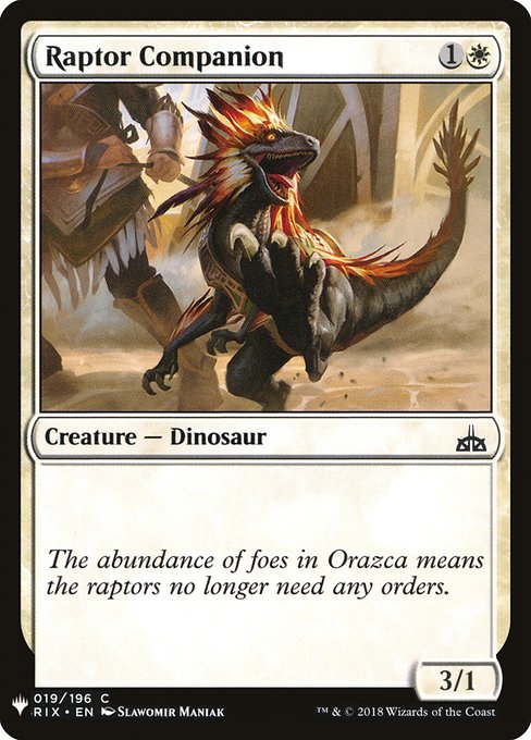 Raptor Companion [Mystery Booster #0205] (RIX-C)