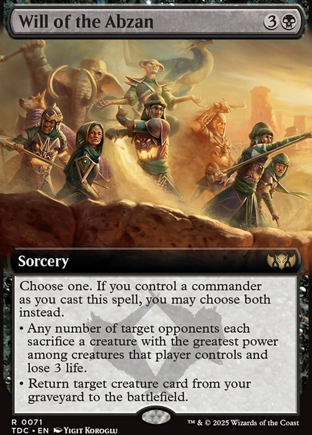 Will of the Abzan [ #0071 Extended Art ] (TDC-R)