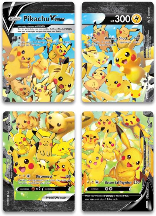 Pikachu V-Union [Set of 4] - SWSH139-142 (SWSH:PR) Promo - Near Mint Holofoil