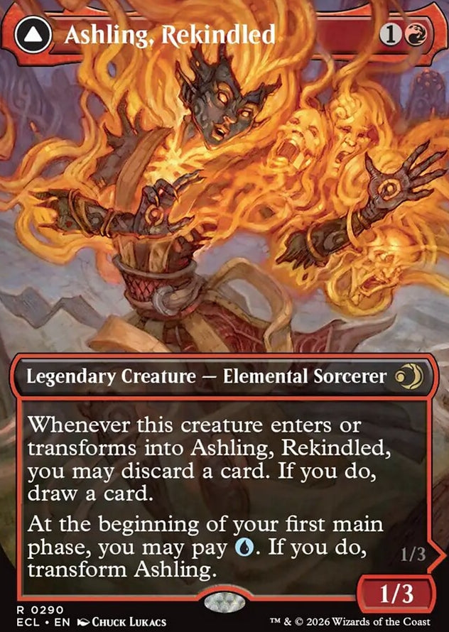 Ashling, Rekindled // Ashling, Rimebound [ #0290 Borderless ] (ECL-R)