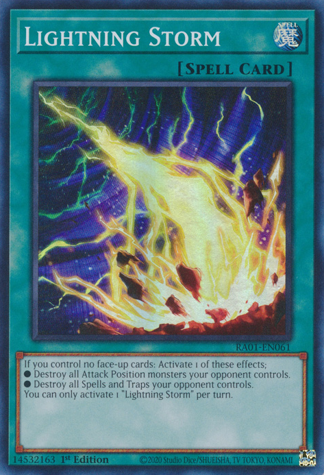 Lightning Storm (RA01-EN061) Super Rare - Near Mint 1st Edition