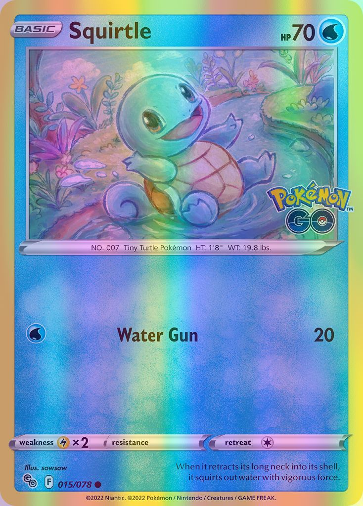 Squirtle - 015/078 (PGO) Common - Near Mint Reverse Holofoil