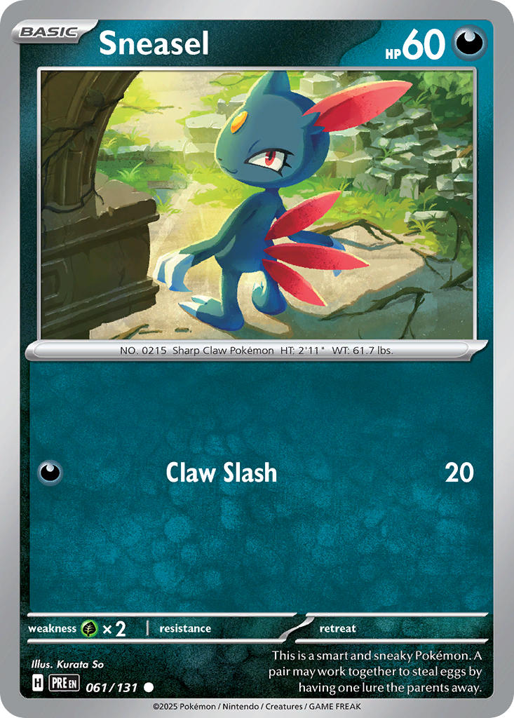 Sneasel - 061/131 (PRE) Common - Near Mint