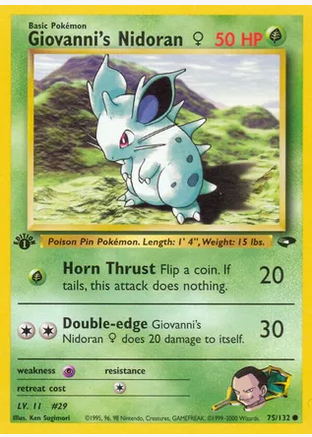 Giovanni's Nidoran (75/132) 1st Edition