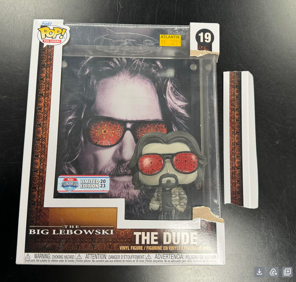 POP Figure Cover: The Big Lebowski #0019 - The Dude (Fun Run 25) DAMAGED BOX