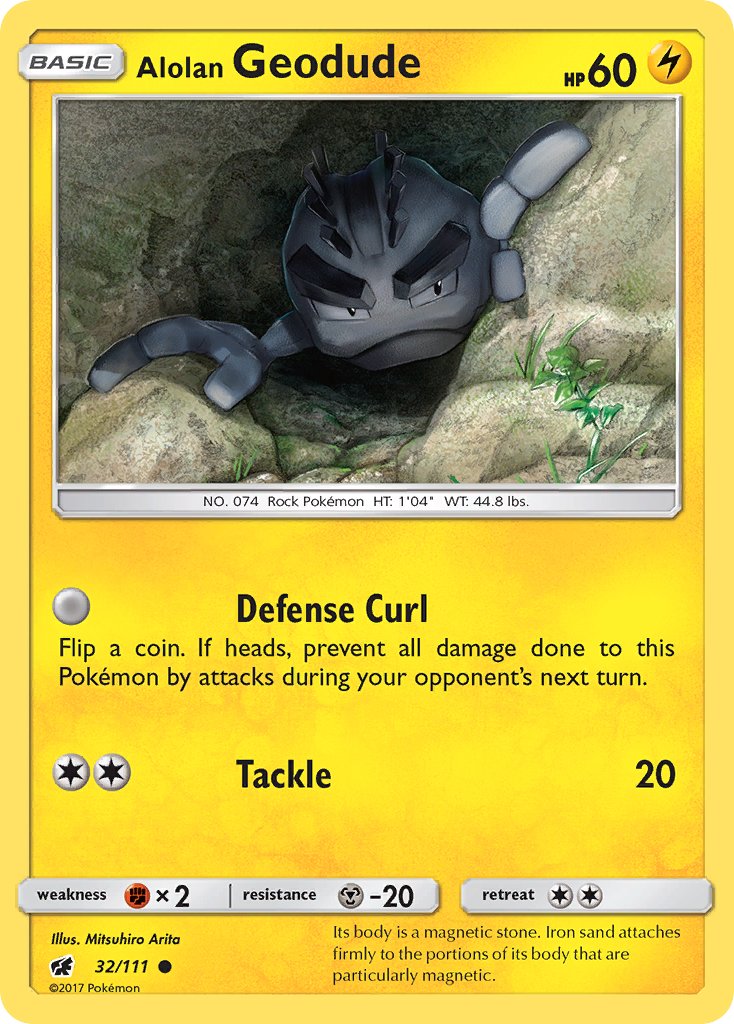 Alolan Geodude - 032/111 (CIN) Common - Near Mint