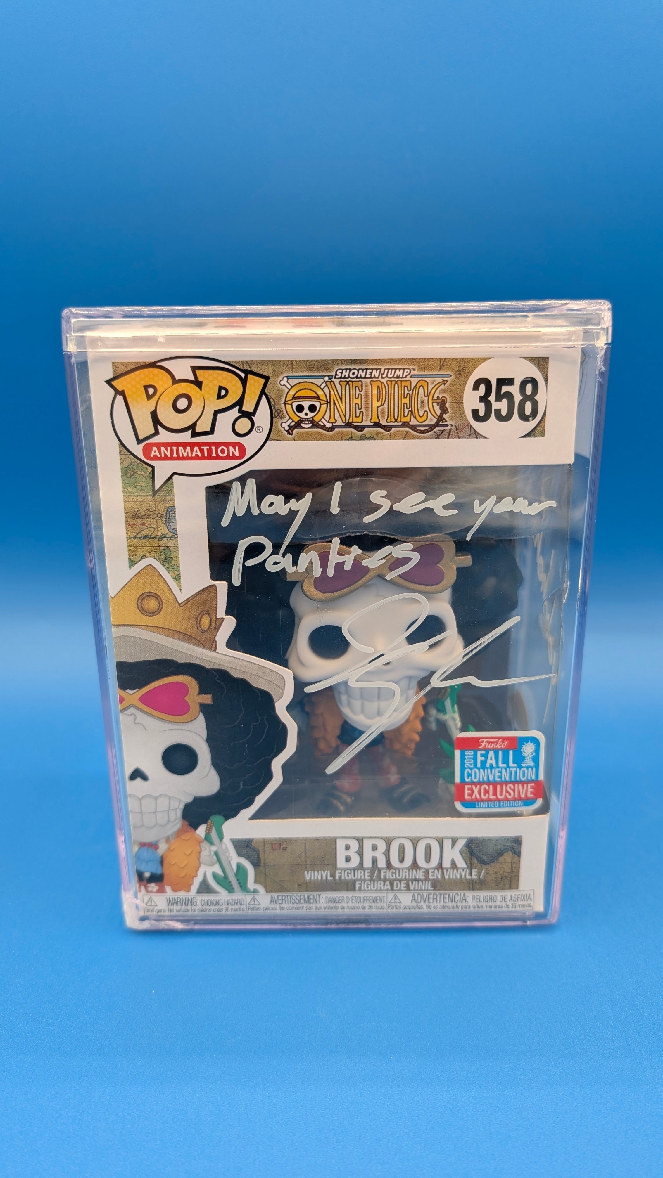 POP Figure: One Piece #0358 - Brook (2018 Fall Convention Exclusive) (Signed by Ian Sinclair) (JSA Certified AS15795)