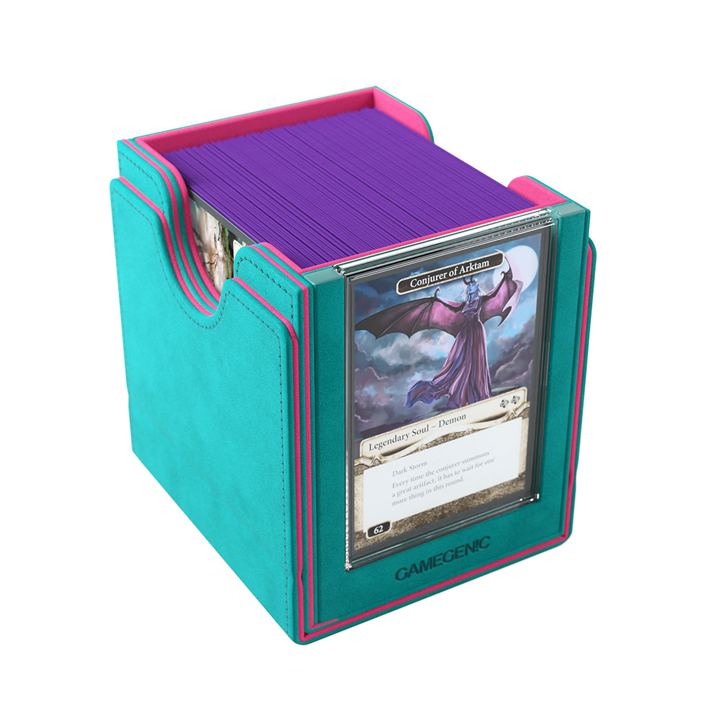 GameGenic: Deck Box - Sidekick PRO 100+ XL Convertible: Teal/Pink
