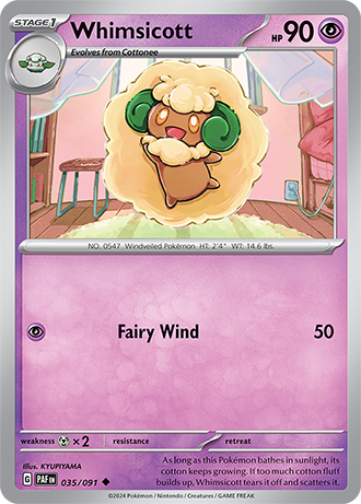 Whimsicott - 035/091 (SV:PAF) Uncommon - Near Mint