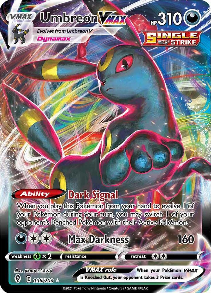 Umbreon VMAX - 095/203 (SWSH07) Ultra Rare - Moderate Play Holofoil