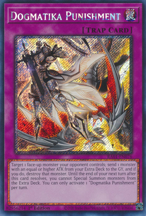 Dogmatika Punishment (RA01-EN076) Platinum Secret Rare - Near Mint 1st Edition