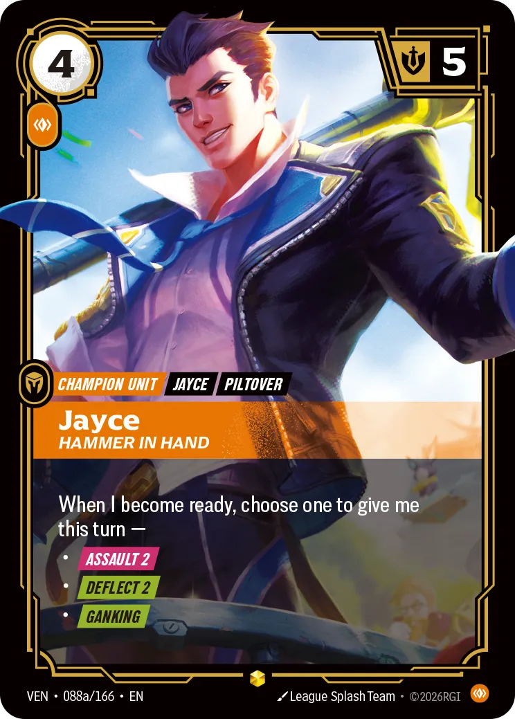 Jayce, Hammer in Hand (Alternate Art) - 088a/166 (VEN) Rare