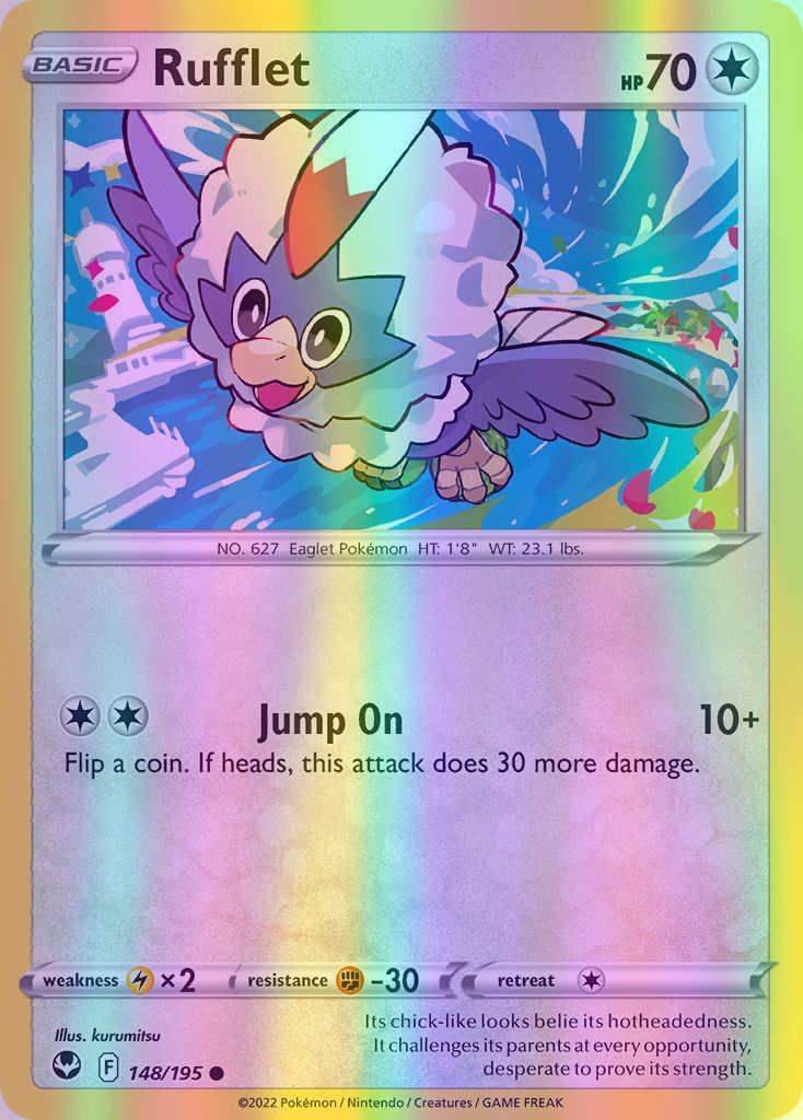 Rufflet - 148/195 (SWSH12) Common - Near Mint Reverse Holofoil