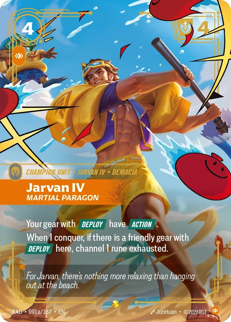 Jarvan IV, Martial Paragon (Alternate Art) - 091a/167 (RAD) Showcase