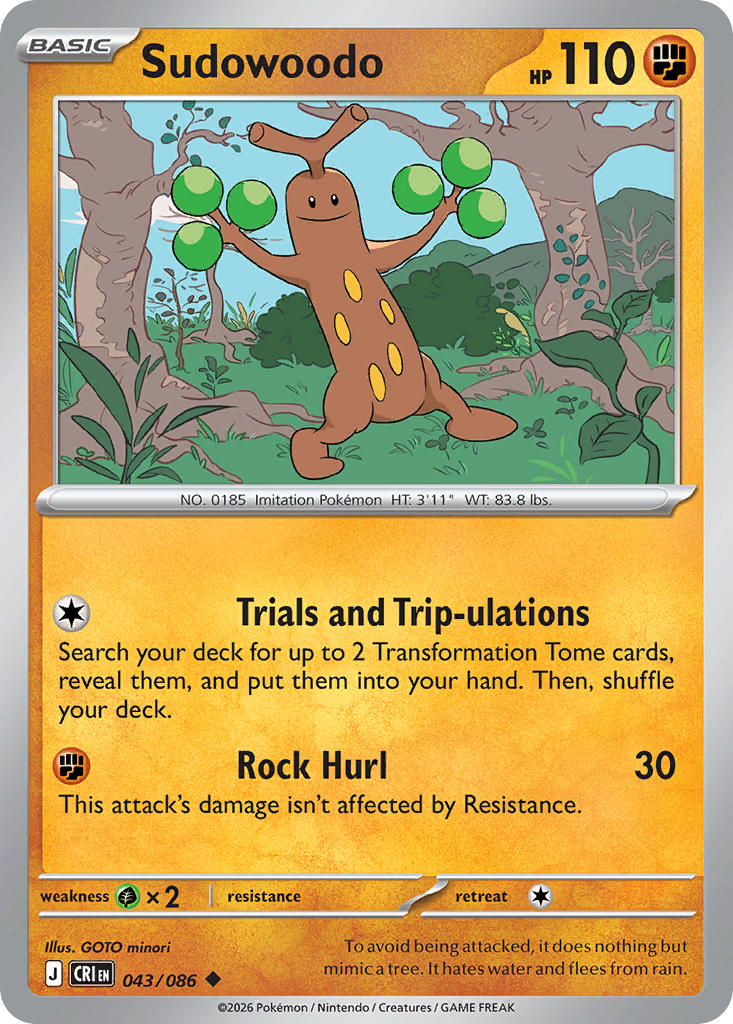 Sudowoodo - 043/086 (CRI) Uncommon