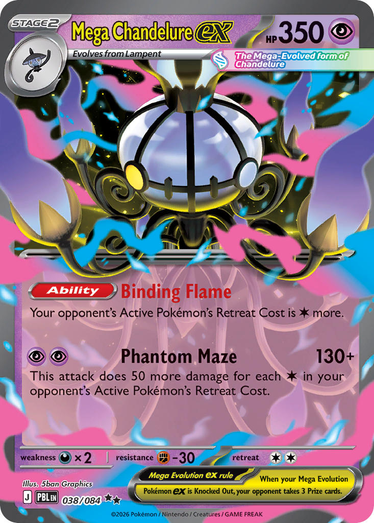 Mega Chandelure ex - 038/084 (PBL) Double Rare